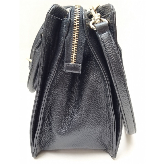 Kate Spade New York Mulberry Street Black Pebbled Leather Top Handle Satchel Bag - Picture 4 of 16